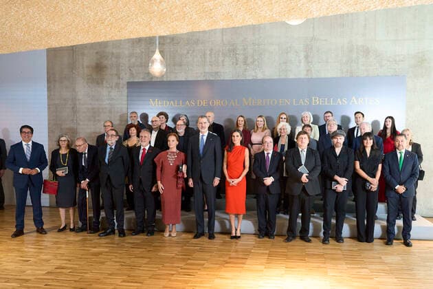 01-12-2022 Tenerife Queen Letizia and King Felipe attend the gold medal for merit of the fine arts 2021 at the Tenerife space for the arts at Santa Cruz at Tenerife. No Spain Â  Copyright: xPPEx