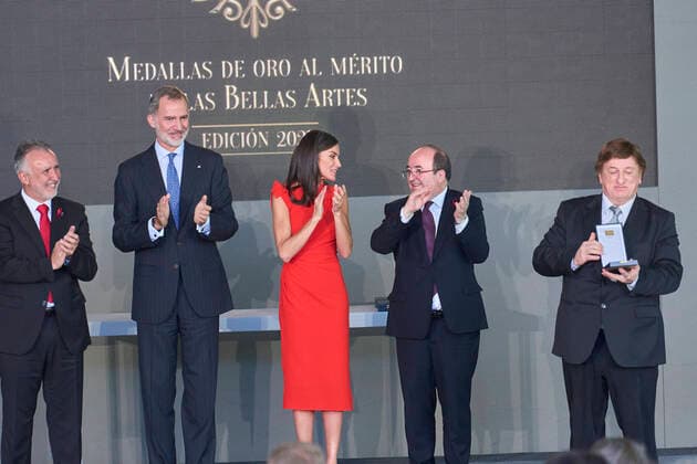 December 1, 2022: King Felipe VI of Spain, Queen Letizia of Spain attends delivery Gold Medals of Merit in Fine Arts 2021 at TEA Tenerife Espacio de las Artes on December 1, 2022 in Santa Cruz de Tenerife, Spain - ZUMAg15_ 20221201_zaf_g15_050 Copyright: xJackxAbuinx