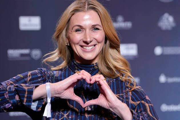 15 German Sustainability Award in Duesseldorf Andrea Gerhard the actress, presenter and podcaster in portrait on the red carpet at the 15 German Sustainability Award at the Maritim Hotel in Duesseldorf Duesseldorf North Rhine Westphalia Germany