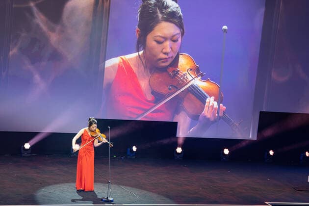 15 German Sustainability Award in Duesseldorf Tianwa Yang the violinist during her performance at the 15 German Sustainability Award at the Maritim Hotel in Duesseldorf Duesseldorf North Rhine Westphalia Germany