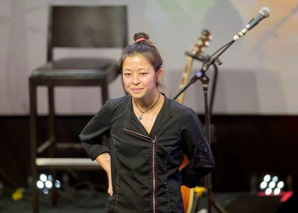 Josita HARTANTO, vegan chef, top chef, restaurant ,,Lucky Leek˜˜, Berlin German Sustainability Award ceremony on 02 12 2022 in Duesseldorf Germany