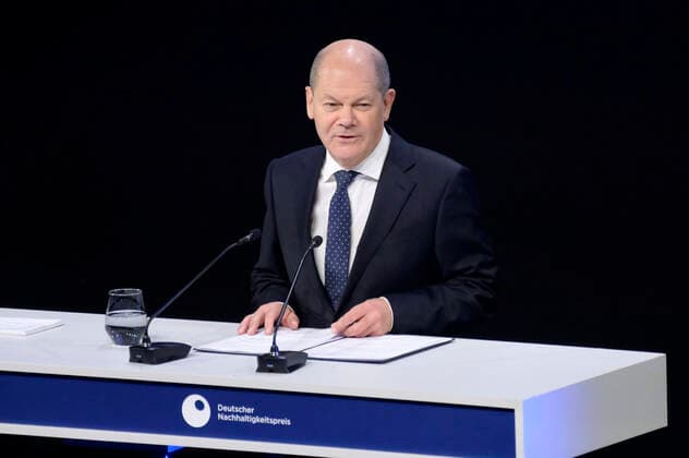 Olaf Scholz at the presentation of the 15 German Sustainability Award 2022 at the Maritim Hotel Düsseldorf, 02 12 2022 Foto:xF.xKernx xFuturexImage