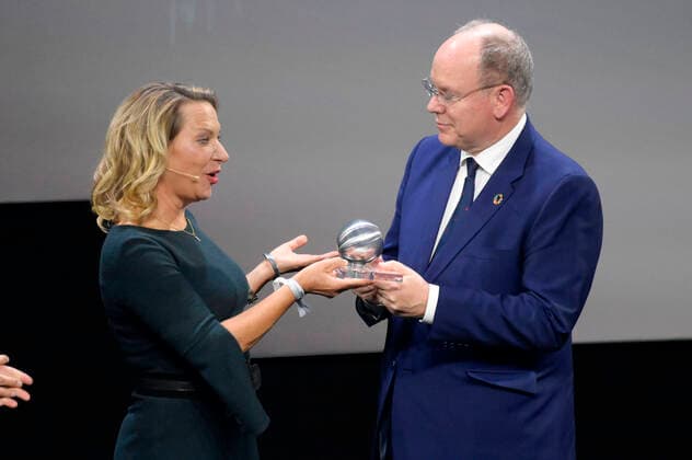 Antje Boetius and Prince Albert II of Monaco at the presentation of the 15 German Sustainability Award 2022 at the Maritim Hotel Düsseldorf, 02 12 2022 Foto:xF.xKernx xFuturexImage