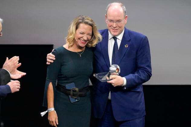 Antje Boetius and Prince Albert II of Monaco at the presentation of the 15 German Sustainability Award 2022 at the Maritim Hotel Düsseldorf, 02 12 2022 Foto:xF.xKernx xFuturexImage