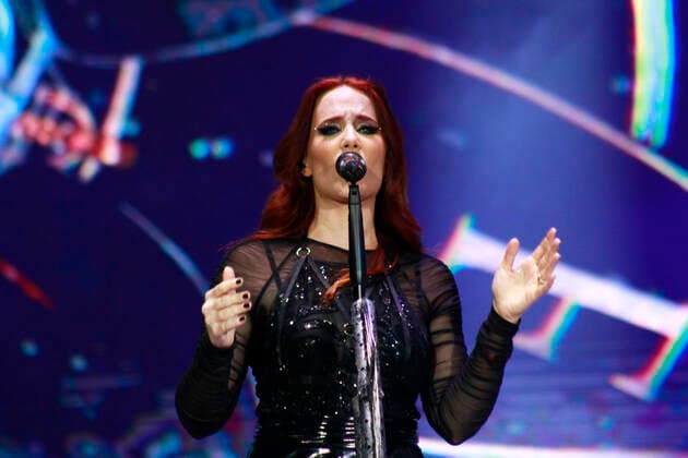 December 02, 2022, Toluca, Mexico: Simone Simons vocalist of Epica Dutch band , performs on the Hell stage during the Hell and Heaven Metal Fest at Pegasus forum. on December 2, 2022 in Toluca, Mexico. Toluca MÃ xico - ZUMAe321 20221203_zia_e321_018 Copyright: xCarlosxSantiago xEyepixxGroupx