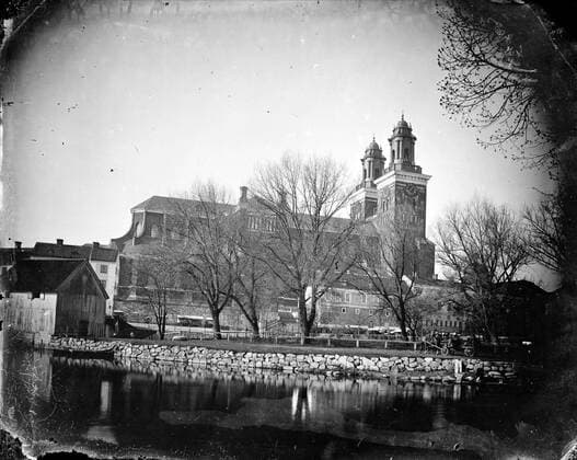 RECORD DATE NOT STATED Uppsala Cathedral, Uppsala before 1885. Photographer possibly Emma Schensson, Uppsala. Copyright: xpiemagsx upplpie13012022-5159 !ACHTUNG AUFNAHMEDATUM GESCHÄTZT!