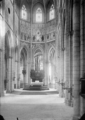 RECORD DATE NOT STATED View towards the altar after the restoration, Uppsala Cathedral, Uppsala Probably 1911. View towards the altar after the restoration, Uppsala Cathedral, Uppsala Probably 1911 Copyright: xpiemagsx upplpie13012022-677 !ACHTUNG AUFNAHMEDATUM GESCHÄTZT!