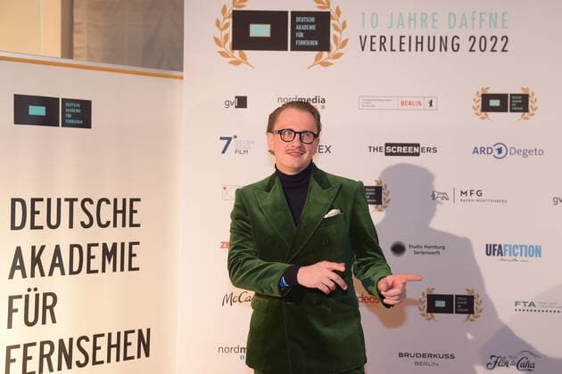 DAfFNE Award 2022 Jan Henrik Scheper Stuke Arrival to the DAfFNE German Academy of Television, Award 2022 at the Meistersall in Berlin on 03 12 2022. Photopress Mueller