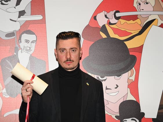 Torinoi,Italy Torino Film Festival 40th edition photocall awards ceremony In the picture:PAMFIR director Dmytro Sukholytkyy Sobchuk Achille Valdata Award  Copyright: xNickxZonnax xipa-agency.netx xNickxZonnax IPA_IPA34882888