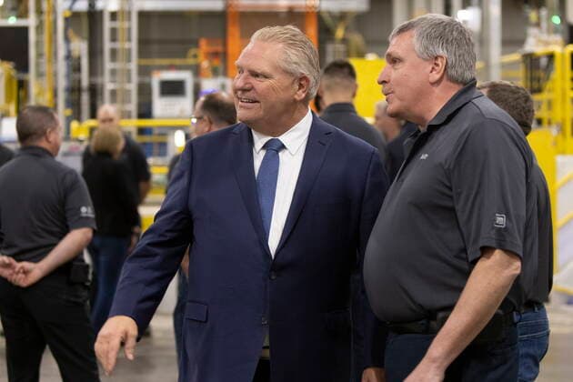 December 5, 2022, Ingersoll, Ontario, Canada: Premier Doug Ford tours the General Motors CAMI assembly plant in Ingersoll, Ont., on Monday, December 5, 2022. Prime Minister Justin Trudeau and Ford marked a Canadian milestone Monday, celebrating the launch of the country s first full-scale electric vehicle manufacturing plant. Ingersoll Canada  - ZUMAc35_ 20221205_zaf_c35_045 Copyright: xNicolexOsbornex