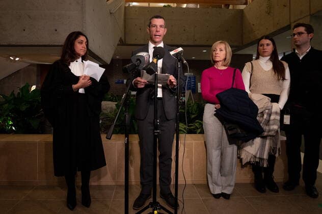 December 5, 2022, Gatineau, PQ, Canada: Maj.-Gen. Dany Fortin speaks to members of the media following an acquittal in his case at a Gatineau, Que., courthouse on Monday, Dec. 5, 2022. Gatineau Canada  - ZUMAc35_ 20221205_zaf_c35_087 Copyright: xSpencerxColbyx