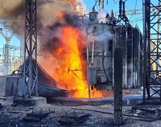 Russia Ukraine Military Operation Shelling Aftermath 8333911 06.12.2022 An electrical substation burns as a result of shelling in the course of Russia s military operation in Ukraine, in the city of Makiivka, Donetsk People s Republic (DPR), Russia. Sergey Baturin Sputnik Donetsk region Russia  Copyright: xSergeyxBaturinx
