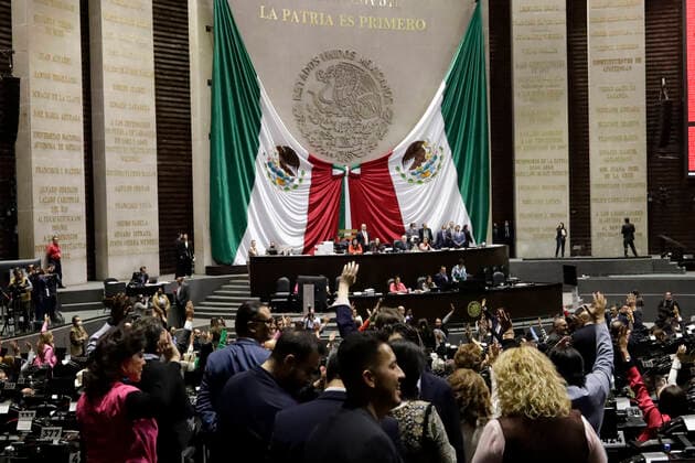 News Bilder des Tages Mexiko, Abstimmung über Wahlrechtsreform December 6, 2022, Mexico City, Mexico: The session room in the opinion of the electoral political reform in the Chamber of Deputies of Mexico in Mexico City. on December 6, 2022 in Mexico City, Mexico. Mexico City Mexico - ZUMAe321 20221207_zia_e321_062 Copyright: xLuisxBarronx