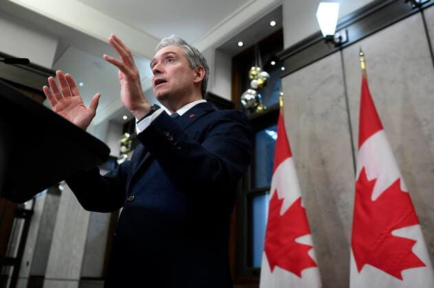 December 7, 2022, Ottawa, ON, CAN: Minister of Innovation, Science and Industry Francois-Philippe Champagne speaks during a media availability on legislation to modernize the Investment Canada Act, in West Block on Parliament Hill in Ottawa, on Wednesday, Dec. 7, 2022. Ottawa CAN  - ZUMAc35_ 20221207_zaf_c35_137 Copyright: xJustinxTangx