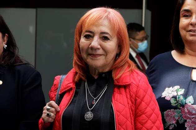 Human rights president appears before the Mexican Senate December 7, 2022, Mexico City, Mexico: The president of the National Human Rights Commission, Rosario Piedra Ibarra prior to her appearance before senators at the Mexican Senate in Mexico City. on December 7, 2022 in Mexico City, Mexico. (Photo by Luis Barron Eyepix Group). Copyright: xLuisxBarronx xEyepixxGroupx LB_20221207_CNDH3