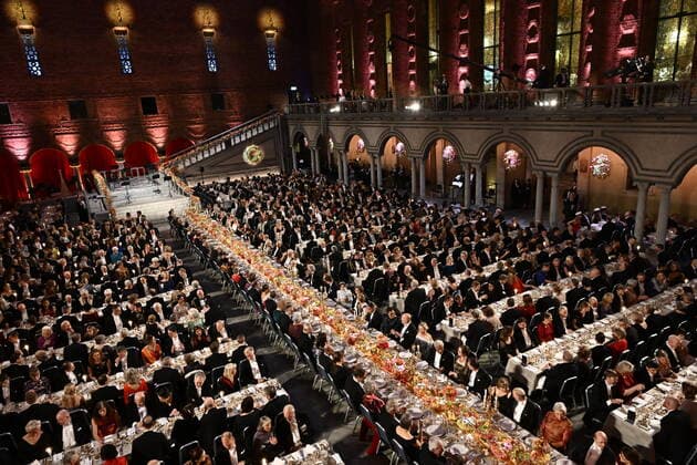 STOCKHOLM 20221210 The Nobel Banquet in the City Hall in Stockholm on Saturday STOCKHOLM Sweden x10030x,  Copyright: xJonasxEkströmer TTx NOBEL 2022 BANKETTEN