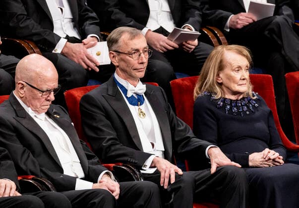 Nobel laureate in Chemistry K Barry Sharpless, Nobel laureate in Physology or Medicine Svante Pääbo and Nobel laureate in literature Annie Ernaux during the Nobel Prize award ceremony at the Concert Hall in Stockholm, Sweden Saturday 10 December 2022 STOCKHOLM SWEDEN x10430x,  Copyright: xChristinexOlsson TTx SWEDEN NOBEL PRIZE CEREMONY 2022