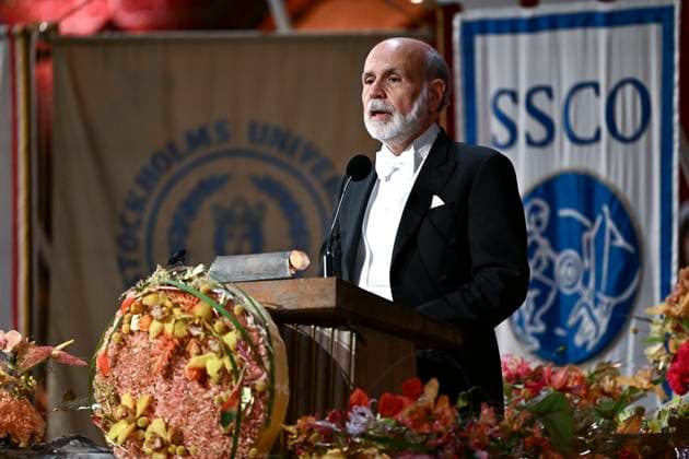 Nobel laureate in Economic Sciences Doctor Ben S Bernanke speaks during the Nobel Prize Banquet at the Town Hall in Stockholm, Sweden Saturday 10 December 2022 STOCKHOLM SWEDEN SCI x10030x,  Copyright: xJonasxEkstromer TTx SWEDEN NOBEL PRIZE BANQUET 2022
