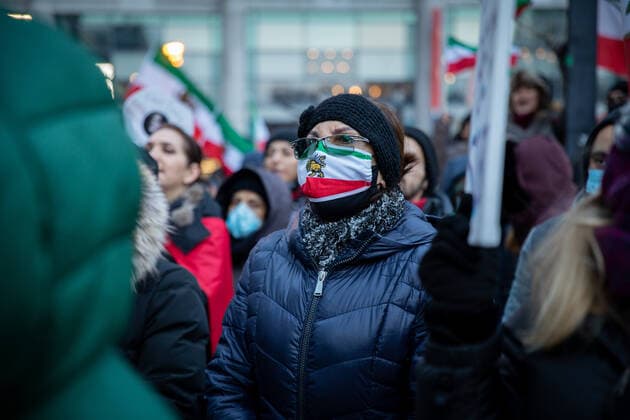 Human Rights Day - December 10 Hundreds gather for the Human Rights Day rally in Toronto, Canada on December 10, 2022. Iranian, Cuban, Ukrainian and Chinese communities march to show solidarity for their people and countries. Toronto Canada  Copyright: xArifxBalkanx originalFilename: balkan-notitle221210_npHRH.jpg