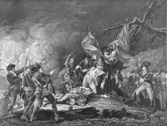 RECORD DATE NOT STATED Death of General Montgomery at Quebec, December 1775. Creator: Unknown. Copyright:xAnnxRonanxPicturexLibrary HeritagexImagesx IMAGO ,1153406 ! ACHTUNG: AUFNAHMEDATUM GESCHÄTZT!  Copyright:AnnxRonanxPicturexLibrary HeritagexImagesx IMAGO
