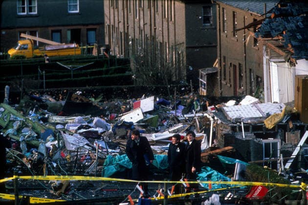 Dec 22, 1988; Lockerbie, Scotland; The aftermath of Pan Am Flight 103 plane crash in the village of Lockerbie.. Lockerbie Scotland  - ZUMAc09_ 19881222_dav_c09_376 Copyright: xPiersxCavendishx