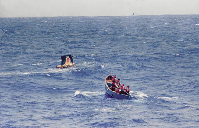 RECORD DATE NOT STATED Cooper and Faith 7 recovery, 1963. Creator: NASA. Copyright:x16963x IMAGO ,2860669 ! ACHTUNG: AUFNAHMEDATUM GESCHÄTZT!  Copyright:16963x IMAGO