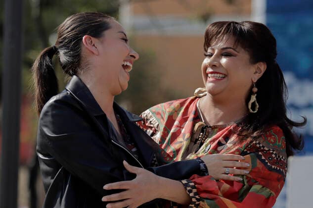 Unveiling Of A Mural Of Mexican Astronaut Katya Echazarreta In Mexico City Katya Echazarreta, the first Mexican woman to travel to space in June 2022 on the Blue Origin NS-21 mission aboard NASA s New Shepard spacecraft; and Clara Brugada, mayor of Iztapalapa, during the unveiling of a mural on the facade of a building in front of the Utopia Barco in Iztapalapa, Mexico City. Mexico City Mexico City Mexico  Copyright: xGerardoxVieyrax originalFilename: vieyra-notitle221212_npinA.jpg