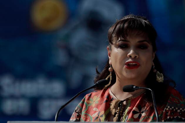 Unveiling Of A Mural Of Mexican Astronaut Katya Echazarreta In Mexico City Clara Brugada, mayor of Iztapalapa, during the presentation of a mural painted on a building in Mexico City, inspired by Katya Echazarreta, the first Mexican woman to travel into space in June 2022 on the Blue Origin NS-21 mission aboard NASA s New Shepard spacecraft. Mexico City Mexico City Mexico  Copyright: xGerardoxVieyrax originalFilename: vieyra-notitle221212_npecH.jpg