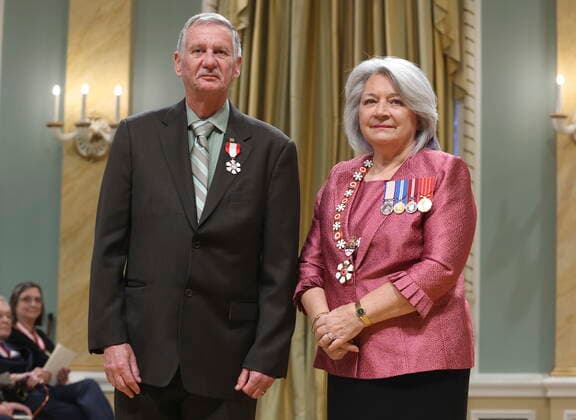 December 14, 2022, Ottawa, ON, Canada: Governor General Mary Simon invests Michael Bradstreet as a member of the Order of Canada during a ceremony at Rideau Hall in Ottawa on Wednesday, December 14, 2022. Ottawa Canada  - ZUMAc35_ 20221214_zaf_c35_071 Copyright: xPatrickxDoylex
