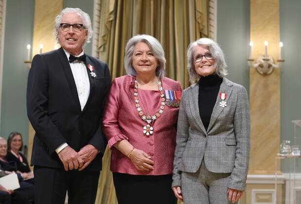 December 14, 2022, Ottawa, ON, Canada: Governor General Mary Simon invests Kathy and Kevin Murphy as a members of the Order of Canada during a ceremony at Rideau Hall in Ottawa on Wednesday, December 14, 2022. Ottawa Canada  - ZUMAc35_ 20221214_zaf_c35_082 Copyright: xPatrickxDoylex