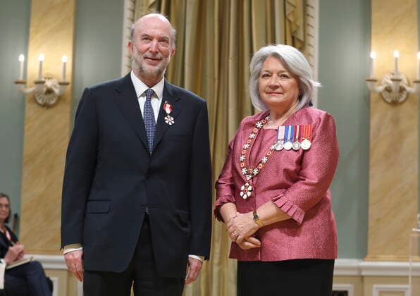 December 14, 2022, Ottawa, ON, Canada: Governor General Mary Simon invests Luc Vinet as a member of the Order of Canada during a ceremony at Rideau Hall in Ottawa on Wednesday, December 14, 2022. Ottawa Canada  - ZUMAc35_ 20221214_zaf_c35_091 Copyright: xPatrickxDoylex