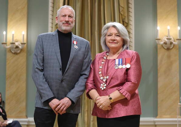 December 14, 2022, Ottawa, ON, Canada: Governor General Mary Simon invests David Cooper as a member of the Order of Canada during a ceremony at Rideau Hall in Ottawa on Wednesday, December 14, 2022. Ottawa Canada  - ZUMAc35_ 20221214_zaf_c35_103 Copyright: xPatrickxDoylex