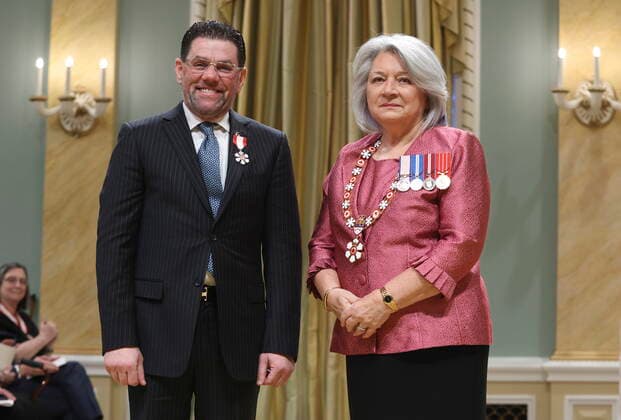 December 14, 2022, Ottawa, ON, Canada: Governor General Mary Simon invests Mohamad Fakih as a member of the Order of Canada during a ceremony at Rideau Hall in Ottawa on Wednesday, December 14, 2022. Ottawa Canada  - ZUMAc35_ 20221214_zaf_c35_114 Copyright: xPatrickxDoylex