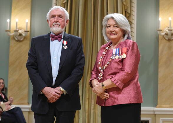December 14, 2022, Ottawa, ON, Canada: Governor General Mary Simon invests Pavel Hamet as a member of the Order of Canada during a ceremony at Rideau Hall in Ottawa on Wednesday, December 14, 2022. Ottawa Canada  - ZUMAc35_ 20221214_zaf_c35_115 Copyright: xPatrickxDoylex