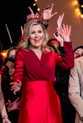 15-12-2022 Queen Maxima attend the recordings of the Christmas Music Gala in Amsterdam where young musical talents perform together with well-known artists such as Edsilia Rombley, Karsu, Kris Kross Amsterdam and OG3NE. The largest school band in the Netherlands will appear again this year in this dazzling Christmas show. Â  Copyright: xPPEx