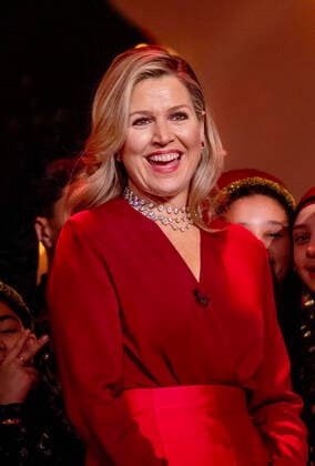 15-12-2022 Queen Maxima attend the recordings of the Christmas Music Gala in Amsterdam where young musical talents perform together with well-known artists such as Edsilia Rombley, Karsu, Kris Kross Amsterdam and OG3NE. The largest school band in the Netherlands will appear again this year in this dazzling Christmas show. Â  Copyright: xPPEx
