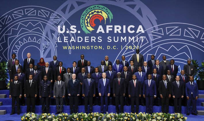 Bilder des Jahres 2022, News 12 Dezember News Themen der Woche KW50 U.S. President Joe Biden joins heads of state from Africa for a class photo on the third day of the U.S. Africa Leaders Summit at the Walter E. Washington Convention Center in Washington DC on Wednesday December 15, 2022.  JEM20221215002 JEMALxCOUNTESS