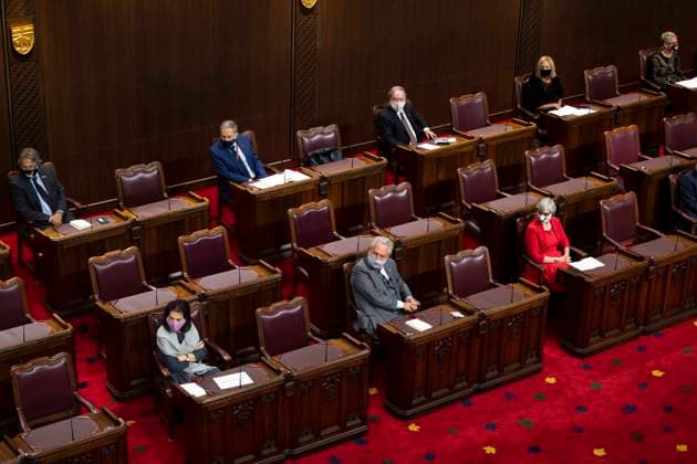 December 15, 2022, Ottawa, ON, Canada: Senators sit in Senate of Canada Building in Ottawa, on Wednesday, Sept. 23, 2020. Ottawa Canada  - ZUMAc35_ 20221215_zaf_c35_120 Copyright: xJustinxTangx