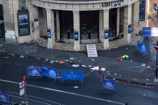 December 16, 2022, London, United Kingdom: Police forensic investigators seen outside Brixton Academy after a crowd crush during an Asake concert in Brixton. The Brixton Academy organized a music concert on Thursday night, at the concert, the crowd got out of control of the authorities and led to a crowd crush. A total of 8 people are reported to be injured and were rushed to the hospital, out of which 4 are in critical condition. London United Kingdom - ZUMAs197 20221216_zaa_s197_208 Copyright: xThaboxJaiyesimix