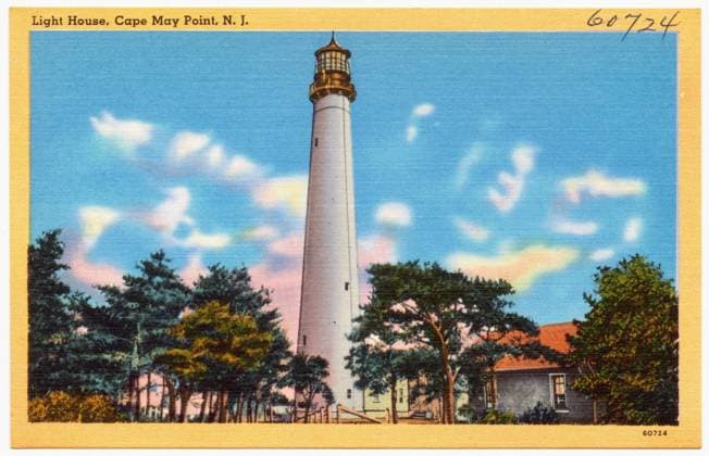RECORD DATE NOT STATED Light house, Cape May Point, N. J. , Lighthouses, Tichnor Brothers Collection, postcards of the United States Copyright: xpiemagsx postcardpie-13824 !ACHTUNG AUFNAHMEDATUM GESCHÄTZT!