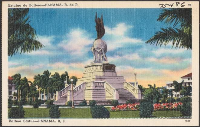 RECORD DATE NOT STATED Estatua de Balboa - Panama, R. de P. - Balboa statue - Panama, R. P. , Sculpture, Balboa, Vasco Nunez de, 1475-1519, Tichnor Brothers Collection, postcards of the United States Copyright: xpiemagsx digcompie09122022-48637 !ACHTUNG AUFNAHMEDATUM GESCHÄTZT!