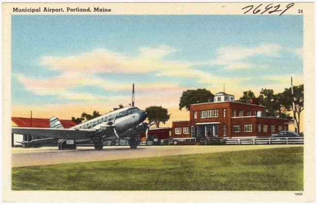 RECORD DATE NOT STATED Municipal Airport, Portland, Maine , Airports, Tichnor Brothers Collection, postcards of the United States Copyright: xpiemagsx digcompie09122022-86786 !ACHTUNG AUFNAHMEDATUM GESCHÄTZT!