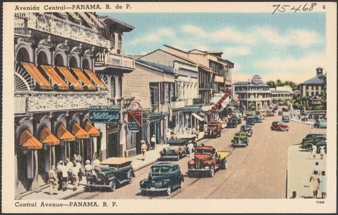 RECORD DATE NOT STATED Avenida Central - Panama R. de P. - Central Avenue - Panama, R. P. , Streets, Cities & towns, Automobiles, Tichnor Brothers Collection, postcards of the United States Copyright: xpiemagsx postcardpie-1444 !ACHTUNG AUFNAHMEDATUM GESCHÄTZT!