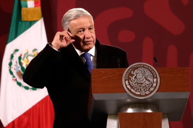 President of Mexico in conference before reporters December 19, 2022, Mexico City, Mexico: Mexican President Andres Manuel Lopez Obrador during a conference before reporters at the National Palace in Mexico City, Mexico on December 19, 2022 in Mexico City, Mexico (Photo by Luis Barron Eyepix Group). Copyright: xLuisxBarronx xEyepixxGroupx 20221219LB_ANDRES_MANUEL_LOPEZ_OBRADOR307