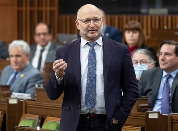 December 23, 2022, Ottawa, ON, Canada: Minister of Justice and Attorney General of Canada David Lametti rises during Question Period, in Ottawa, Friday, Nov. 25, 2022. Ottawa Canada  - ZUMAc35_ 20221223_zaf_c35_001 Copyright: xAdrianxWyldx