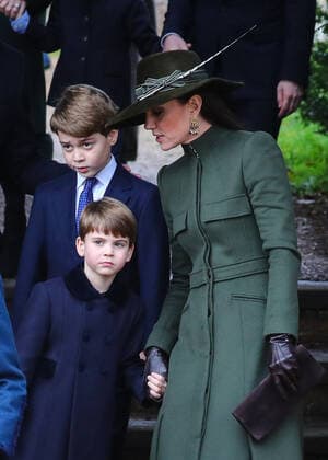 King Charles III, accompanied by Camilla Queen Consort and members of the extended Royal Family, attend the traditional Christmas Day morning service at St Mary Magdelene Church on the Sandringham estate in Norfolk Featuring Prince George, Prince Louis, Catherine, Princess of Wales Where King s Lynn, Norfolk, United