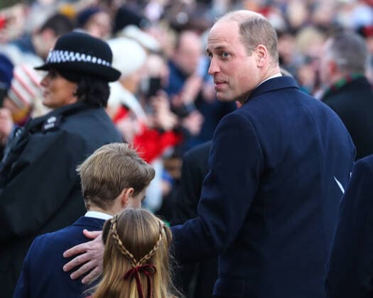 King Charles III, accompanied by Camilla Queen Consort and members of the extended Royal Family, attend the traditional Christmas Day morning service at St Mary Magdelene Church on the Sandringham estate in Norfolk Featuring Prince William, Prince of Wales Where King s Lynn, Norfolk, United Kingdom When 25 Dec 2022 Credit John Rainford Cover