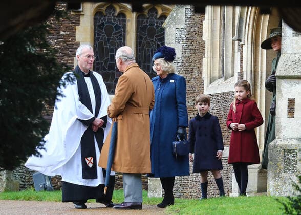 King Charles III, accompanied by Camilla Queen Consort and members of the extended Royal Family, attend the traditional Christmas Day morning service at St Mary Magdelene Church on the Sandringham estate in Norfolk Featuring King Charles III, Camilla Queen Consort Where King s Lynn, Norfolk, United Kingdom When 25 Dec 2022 Credit John