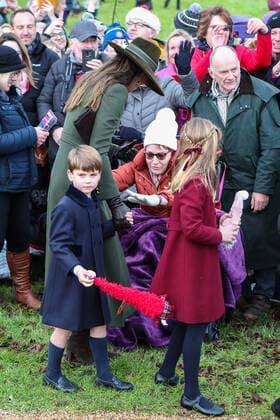 King Charles III, accompanied by Camilla Queen Consort and members of the extended Royal Family, attend the traditional Christmas Day morning service at St Mary Magdelene Church on the Sandringham estate in Norfolk Featuring Prince Louis, Princess Charlotte Where King s Lynn, Norfolk, United Kingdom When 25 Dec 2022 Credit John Rainford Cove