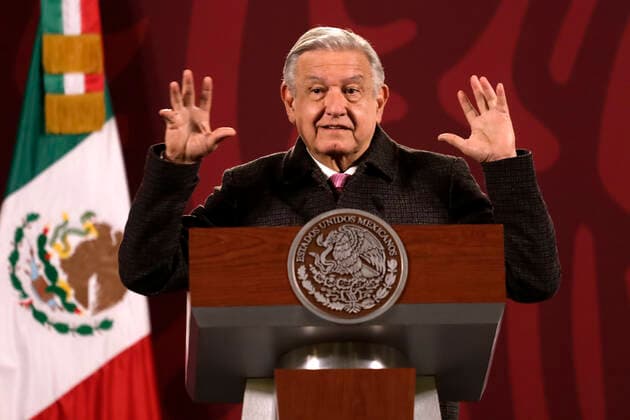 December 26, 2022, Mexico City, Mexico: Mexican President Andres Manuel Lopez Obrador during a conference with reporters at the National Palace in Mexico City, Mexico on December 26, 2022 in Mexico City, Mexico Mexico City Mexico - ZUMAe321 20221226_zia_e321_044 Copyright: xLuisxBarronx